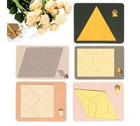 Puzzle En Bois - Jouets Éducatifs Triangle | Casse-tête Logique de Forme Irrégulière,Pour Enfants Famille Adolescents Bureau École Chambre De Séjour Voyage Fête Anniversaire