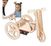Puzzle en bois, kit tricycle électrique Building Blocks | Subventions pédagogiques, ensemble de construction en bois, briques de jouet pour l'anniversaire du Nouvel An, Pâques
