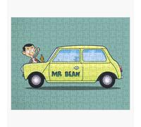 Puzzle en bois La voiture de Mr Bean et Teddy 300 pièces 38x26 cm jouet décoration mura