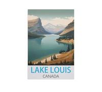Puzzle en Bois,Lac Louise Canada,1000 Pièces Puzzles Jeu De Jouets Interactifs, Scies Sauteuses Classiques(75x50cm)-FU70