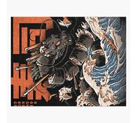 Puzzle en bois Le Dragon Noir du Sushi 300 pièces 38x26 cm jouet décoration mura