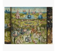 Puzzle en bois Le Jardin des délices de Jérôme Bosch (1480-1505) 300 pièces 38x26 cm jouet décoration m