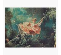 Puzzle en bois Le tableau Swing - Jean-Honoré Fragonard 300 pièces 38x26 cm jouet décoration mur