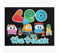 Puzzle en bois LEO le camion, LIFTY, SCOPP, ROBOTS LEA 300 pièces 38x26 cm jouet décoration mura