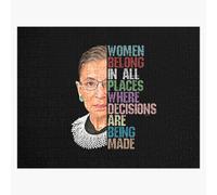 Puzzle en bois Les femmes ont leur place partout où des décisions sont prises Ruth Bader Ginsburg RBG 300 pièces 38x26 cm jouet décoration mu
