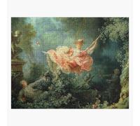Puzzle en bois Les heureux hasards du swing : Jean-Honoré Fragonard 300 pièces 38x26 cm jouet décoration mur