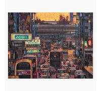 Puzzle en bois Les rues de Hong Kong 300 pièces 38x26 cm jouet décoration mura
