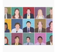 Puzzle en bois Les visages du bureau 300 pièces 38x26 cm jouet décoration mura