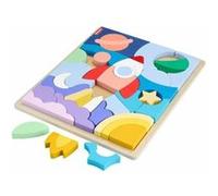 Puzzle en bois L'Espace-Puzzle - 42 pièces - Pour les petits à partir de 3 ans - HXY42 Multicolore G