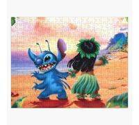 Puzzle en bois Lilo & Stitch 300 pièces 38x26 cm jouet décoration mura