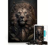 Puzzle en Bois Lion 1000 pièces Jeu cognitif Amusant Pièces Robustes et aux découpes nettes Exercice Mental Calme à la Maison (50x75cm)