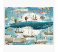 Puzzle en bois L'océan rencontre le ciel 300 pièces 38x26 cm jouet décoration mur
