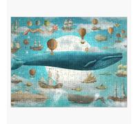 Puzzle en bois L'océan rencontre le ciel - Option 300 pièces 38x26 cm jouet décoration mur