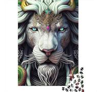 Puzzle en bois mécanique en forme de tigre 1000 pièces pour adultes, jeu éducatif, jouet, cadeau pour la veille de Noël, 1000 pièces (75 x 50 cm)