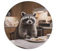 Puzzle en bois mignon de raton laveur pour adulte, 195 pièces, puzzle unique en forme d'animal avec boîte, jeu familial, décoration murale, cadeau pour homme et femme