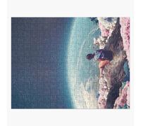 Puzzle en bois Mon monde s'est épanoui quand je t'ai aimé 300 pièces 38x26 cm jouet décoration mu