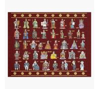 Puzzle en bois Monarques anglais et britanniques : l'intégrale (version alternative) 300 pièces 38x26 cm jouet décoration mu