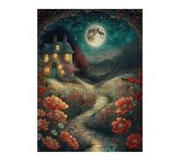 Puzzle en Bois Moonlit Garden Path pour Adultes, Format 500 PCS | Puzzle pour passionné: tri par détails du motif pour avancer régulièrement seul ou à plusieurs.