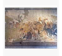 Puzzle en bois Mosaïque de la bataille d'Alexandre le Grand et de Darius III 300 pièces 38x26 cm jouet décoration mur
