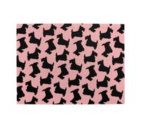 Puzzle en Bois Motif Terrier écossais Rose et Noir, 500 pièces pour Adultes