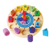 Puzzle en bois - NEW CLASSIC TOYS - 8251 - Horloge à encastrement - 230x230x80 cm - À partir de 2 ans