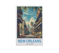 Puzzle en Bois,New Orleans, Louisiane,Jigsaw Puzzles 1000 Pièces, pour Adulte Et Enfant Jouet Éducatif Peinture Murale Décor À La Maison(75x50cm)-GB69