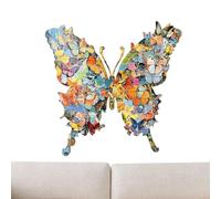 Puzzle en Bois Papillon, Forme De Papillon Coloré | Testeur De Cerveau À Pièces Découpées 350 G - Cet Ensemble De Puzzle Complexe Offre Un Soulagement du Stress Et Une Décoration D'intérieur V