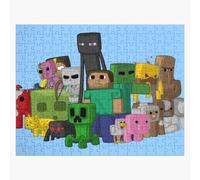Puzzle en bois Personnages sympas de Minecraft 300 pièces 38x26 cm jouet décoration mura