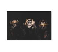 Puzzle en Bois Personnalisé Classique - Trois Singes Drôles, 1000 Pièces pour La Famille, Jeux Éducatifs Cadeau Intéressant (75x50cm-E76)