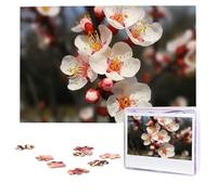 Puzzle en bois personnalisé de 1 000 pièces pour adultes, fleurs d'abricot, réunion de famille, cadeau pour anniversaire, Noël