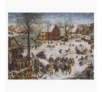 Puzzle en bois Pieter Bruegel l'Ancien - Le Recensement de Bethléem 300 pièces 38x26 cm jouet décoration mur