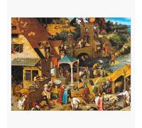 Puzzle en bois Pieter Bruegel l'Ancien - Proverbes flamands 300 pièces 38x26 cm jouet décoration mura