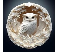 Puzzle en bois pour adulte, 290 pièces 3D chouette, puzzle en bois, 34 x 33,3 cm, puzzle irrégulier unique, en forme d'animal, puzzle en bois avec boîte en bois