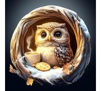 Puzzle en bois pour adulte, 295 pièces Visuel 3D Grotte Mignon Hibou Puzzle en bois Adulte, 34 x 33,1 cm Puzzles en bois, Puzzle irrégulier unique, Puzzle en bois en forme d'animal, Puzzle en bois