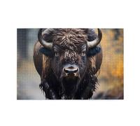 Puzzle en bois pour adulte Bison d'Amérique du Nord 1000 pièces pour un festin visuel parfait! 1000 pièces