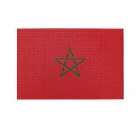 Puzzle en bois pour adulte Drapeau du Maroc 1000 pièces pour un festin visuel parfait 1000 pièces