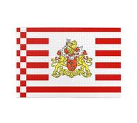 Puzzle en bois pour adulte Drapeau du Sénat de Brême 1000 pièces pour un festin visuel parfait 1000 pièces