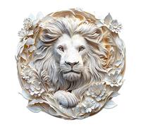 Puzzle en bois pour adulte Lion 3D - 295 pièces - Puzzle en bois - Boîte cadeau, décoration murale et cadeau pour les amis et la famille
