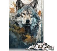 Puzzle en Bois pour Adultes, 1 000 pièces, Motif Chien Collie, 75 x 50 cm, idéal pour Les familles