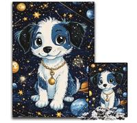 Puzzle en Bois pour Adultes, 1 000 pièces, Motif Chien, Jeux éducatifs, avec Affiche et fiche de Questions, pour Les Enfants de 14 Ans et Plus, 50x75cm