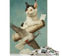 Puzzle en Bois pour Adultes, 1 000 pièces, Motif Oiseau de la Paix, Jouet éducatif Anti-Stress, Cadeau de Noël, 1 000 pièces (75 x 50 cm)