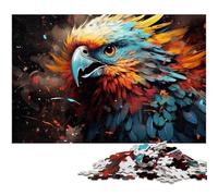 Puzzle en Bois pour Adultes 1 000 pièces Motif Perroquet coloré 75 x 50 cm