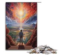 Puzzle en Bois pour Adultes 1 000 pièces « Regarder Le Monde Seul » Difficile et Stimulant 1 000 pièces (75 x 50 cm)