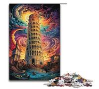 Puzzle en Bois pour Adultes 1 000 pièces Tour penchée de Pise Italie Difficile et Stimulant 1 000 pièces (38 x 26 cm)