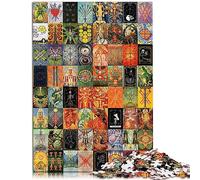 Puzzle en Bois pour Adultes, 1000 pièces, Art du Tarot, Anti-Stress, Staycation, Tuer Le Temps, 50x75cm