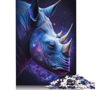 Puzzle en Bois pour Adultes 1000 pièces Galaxy Rhinocéros Puzzle Loisirs Jeux créatifs Jouets Puzzles 1000 pièces (75 x 50 cm)