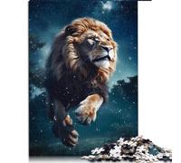 Puzzle en Bois pour Adultes, 1000 pièces, Lions perdus dans l'espace, Jeu Stimulant, Jouets, 19,7x29,5 Pouces