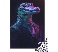 Puzzle en Bois pour Adultes, 1000 pièces, Motif Alligator, Jouet éducatif Anti-Stress, Cadeau de Noël, 1000 pièces (75 x 50 cm)