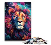 Puzzle en Bois pour Adultes 1000 pièces Motif Animaux Famille de Lions Jeu éducatif défi 1000 pièces (75 x 50 cm)