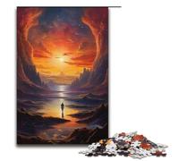 Puzzle en Bois pour Adultes 1000 pièces « Regarder Le Monde Seul » pour Adultes et Enfants de 12 Ans et Plus 1000 pièces (38 x 26 cm)